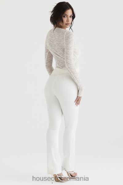 îmbrăcăminte House of CB pantaloni cu talie înaltă laurl ivory X4F68910