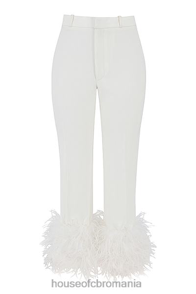 îmbrăcăminte House of CB pantaloni cu tiv de fildeș fae X4F68934