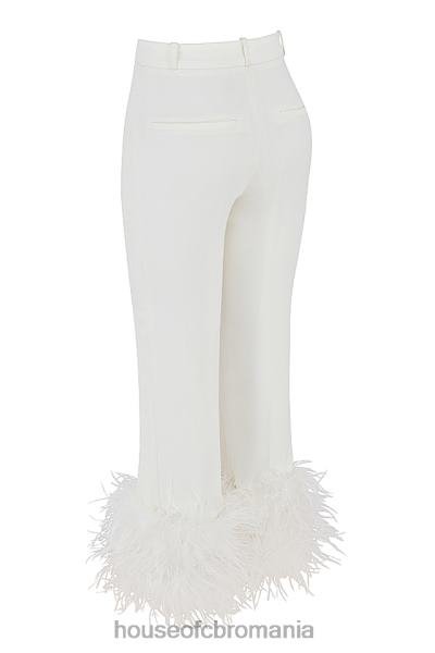 îmbrăcăminte House of CB pantaloni cu tiv de fildeș fae X4F68934
