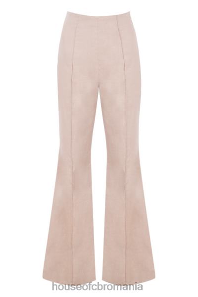 îmbrăcăminte House of CB pantaloni de in tencel bej alesha X4F681013