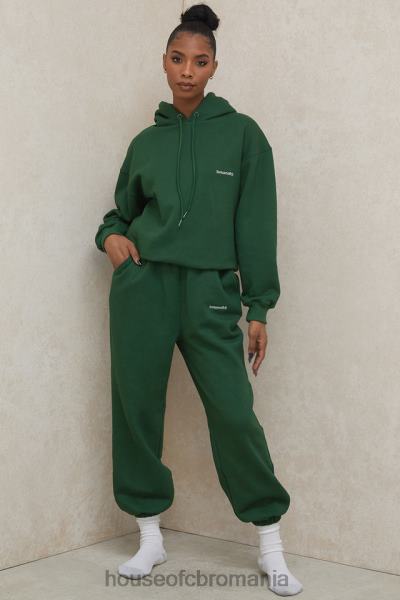 îmbrăcăminte House of CB pantaloni de jogging cu spate perie, verde nor X4F681004