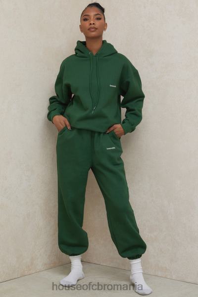 îmbrăcăminte House of CB pantaloni de jogging cu spate perie, verde nor X4F681004