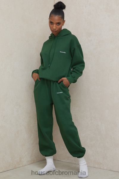 îmbrăcăminte House of CB pantaloni de jogging cu spate perie, verde nor X4F681004