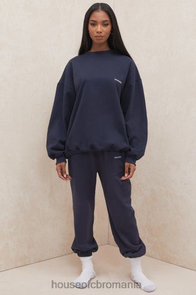 îmbrăcăminte House of CB pantaloni de jogging din lână bleumarin la spate X4F681007