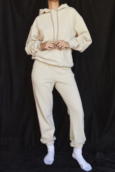 îmbrăcăminte House of CB pantaloni de jogging din lână din fulgi de ovăz X4F68953