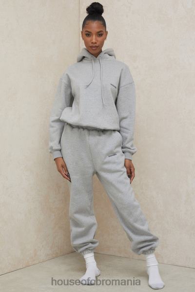 îmbrăcăminte House of CB pantaloni de jogging din lână gri cer la spate X4F681008