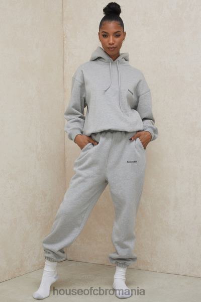îmbrăcăminte House of CB pantaloni de jogging din lână gri cer la spate X4F681008