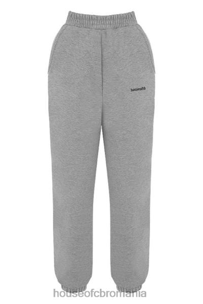 îmbrăcăminte House of CB pantaloni de jogging din lână gri cer la spate X4F681008