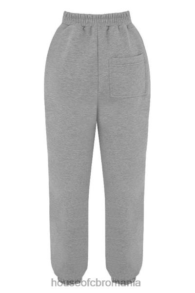îmbrăcăminte House of CB pantaloni de jogging din lână gri cer la spate X4F681008