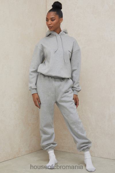 îmbrăcăminte House of CB pantaloni de jogging din lână gri cer la spate X4F681008