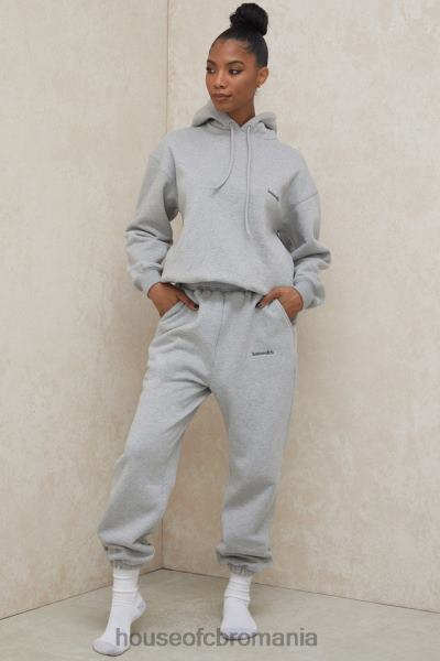 îmbrăcăminte House of CB pantaloni de jogging din lână gri cer la spate X4F681008