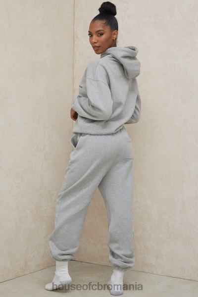 îmbrăcăminte House of CB pantaloni de jogging din lână gri cer la spate X4F681008