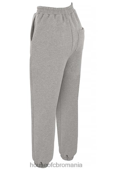 îmbrăcăminte House of CB pantaloni de jogging din lână gri deschis la spate X4F68944