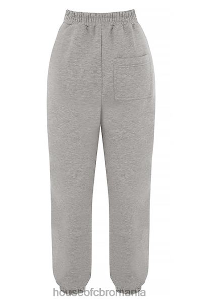 îmbrăcăminte House of CB pantaloni de jogging din lână gri deschis la spate X4F68944