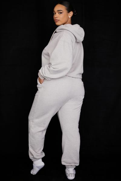 îmbrăcăminte House of CB pantaloni de jogging din lână gri deschis la spate X4F68944