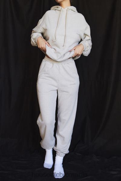 îmbrăcăminte House of CB pantaloni de jogging din lână gri deschis la spate X4F68944