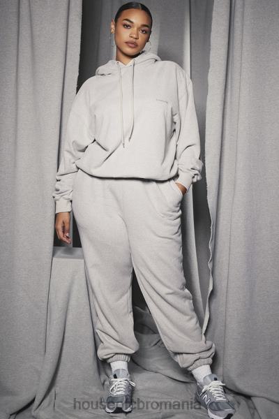 îmbrăcăminte House of CB pantaloni de jogging din lână gri deschis la spate X4F68944