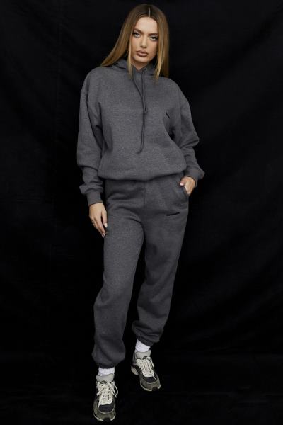 îmbrăcăminte House of CB pantaloni de jogging din lână gri închis la spate X4F68945