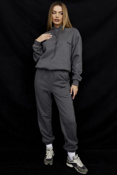 îmbrăcăminte House of CB pantaloni de jogging din lână gri închis la spate X4F68945