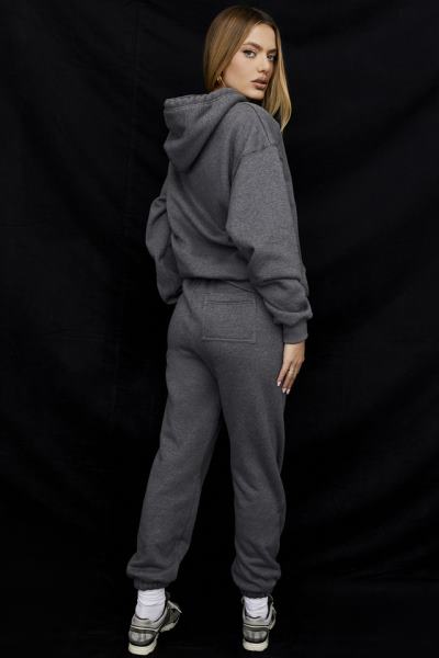 îmbrăcăminte House of CB pantaloni de jogging din lână gri închis la spate X4F68945