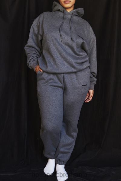 îmbrăcăminte House of CB pantaloni de jogging din lână gri închis la spate X4F68945