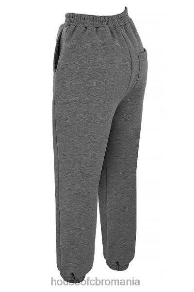 îmbrăcăminte House of CB pantaloni de jogging din lână gri închis la spate X4F68945