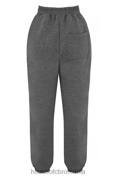 îmbrăcăminte House of CB pantaloni de jogging din lână gri închis la spate X4F68945