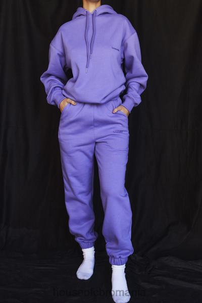 îmbrăcăminte House of CB pantaloni de jogging din lână mov cer la spate X4F68947