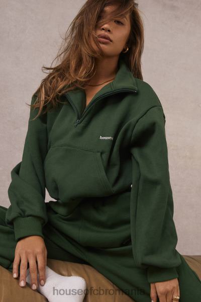 îmbrăcăminte House of CB pantaloni de jogging din lână verde cer la spate X4F681009