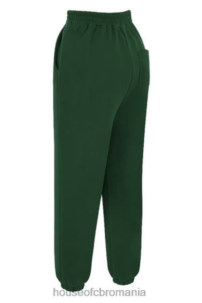 îmbrăcăminte House of CB pantaloni de jogging din lână verde cer la spate X4F681009