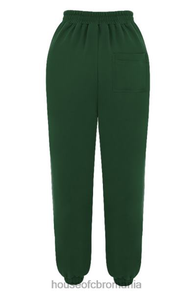 îmbrăcăminte House of CB pantaloni de jogging din lână verde cer la spate X4F681009