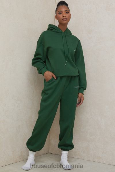îmbrăcăminte House of CB pantaloni de jogging din lână verde cer la spate X4F681009
