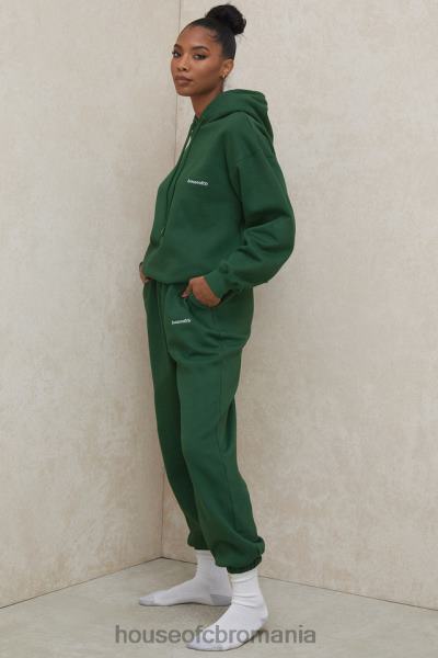 îmbrăcăminte House of CB pantaloni de jogging din lână verde cer la spate X4F681009