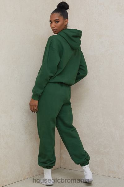 îmbrăcăminte House of CB pantaloni de jogging din lână verde cer la spate X4F681009