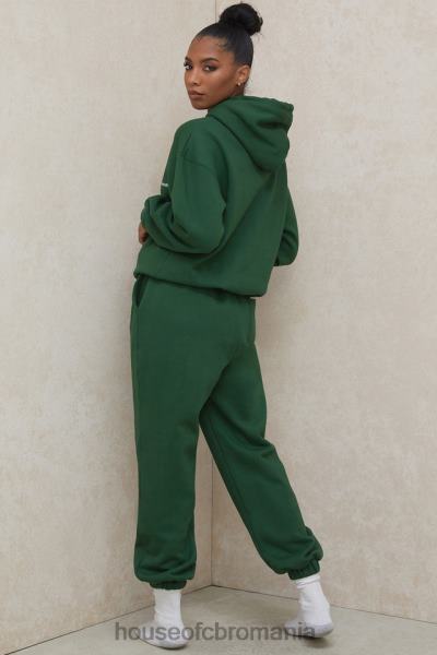 îmbrăcăminte House of CB pantaloni de jogging din lână verde cer la spate X4F681009
