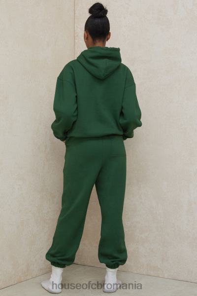 îmbrăcăminte House of CB pantaloni de jogging din lână verde cer la spate X4F681009