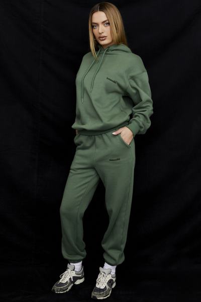 îmbrăcăminte House of CB pantaloni de jogging din sky moss fleece spate X4F68946