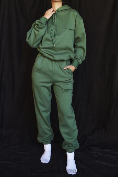îmbrăcăminte House of CB pantaloni de jogging din sky moss fleece spate X4F68946