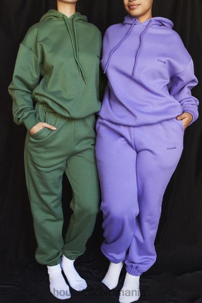 îmbrăcăminte House of CB pantaloni de jogging din sky moss fleece spate X4F68946