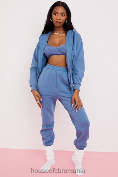 îmbrăcăminte House of CB pantaloni de jogging sky azure fleece spate X4F68977