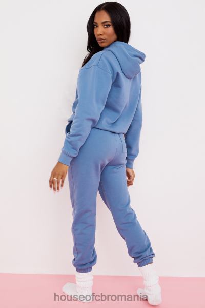 îmbrăcăminte House of CB pantaloni de jogging sky azure fleece spate X4F68977