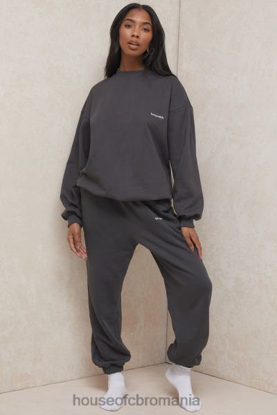 îmbrăcăminte House of CB pantaloni de jogging sky charcoal fleece spate X4F68998