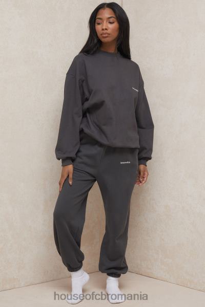 îmbrăcăminte House of CB pantaloni de jogging sky charcoal fleece spate X4F68998