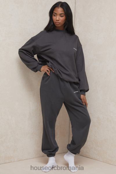îmbrăcăminte House of CB pantaloni de jogging sky charcoal fleece spate X4F68998