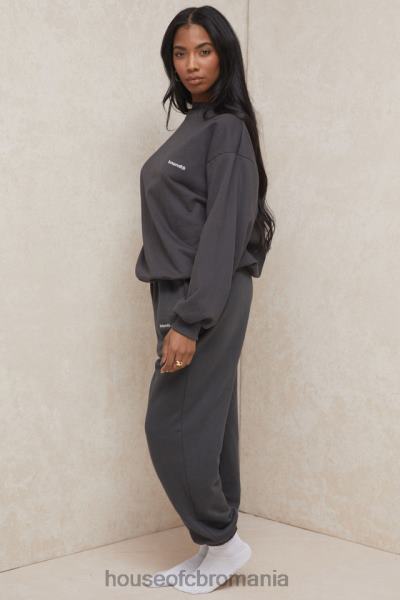 îmbrăcăminte House of CB pantaloni de jogging sky charcoal fleece spate X4F68998