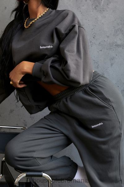 îmbrăcăminte House of CB pantaloni de jogging sky charcoal fleece spate X4F68998