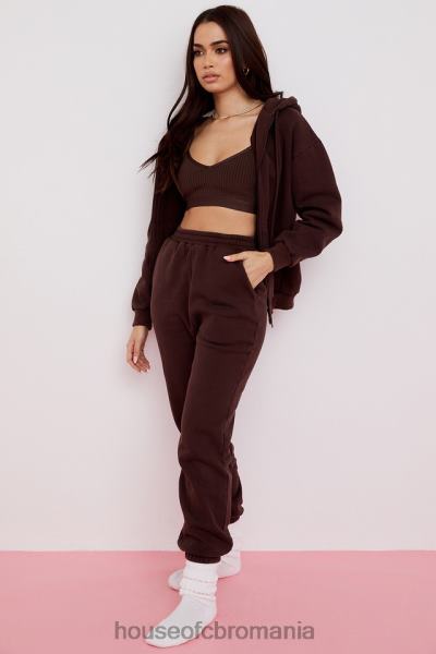 îmbrăcăminte House of CB pantaloni de jogging sky chocolate la spate X4F68975
