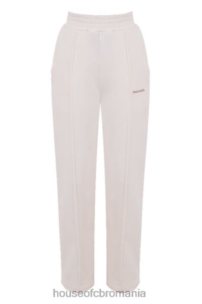 îmbrăcăminte House of CB pantaloni de sport dina alb drept cu picioare X4F681002