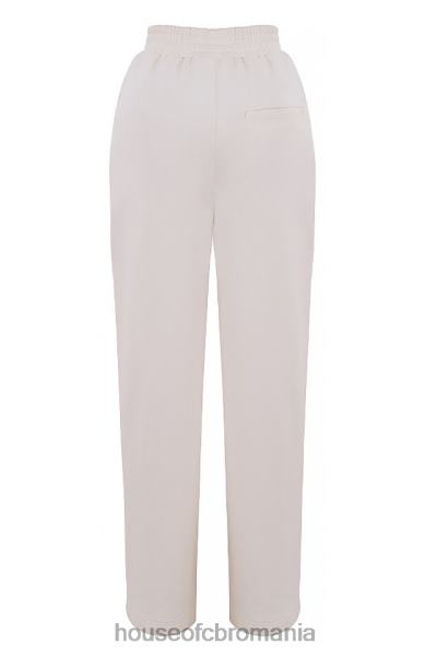 îmbrăcăminte House of CB pantaloni de sport dina alb drept cu picioare X4F681002