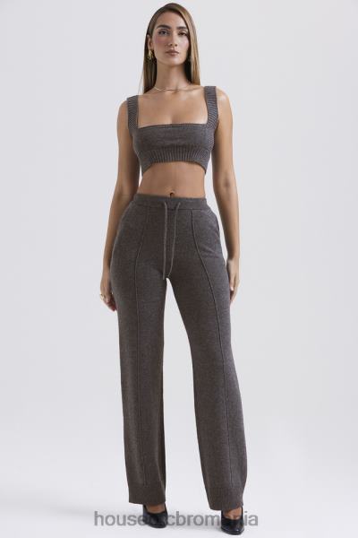 îmbrăcăminte House of CB pantaloni din amestec de cașmir yalina cărbune X4F68825